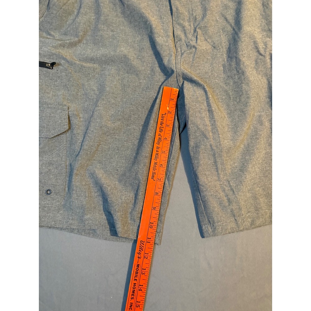 Iron Co Mens Stretch Hybrid Cargo Shorts Heather Grey Size 38 I427902S New - Picture 9 of 9